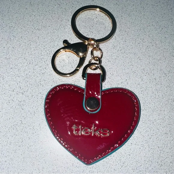 Tieks Ruby Heart Keychain - Picture 2 of 2
